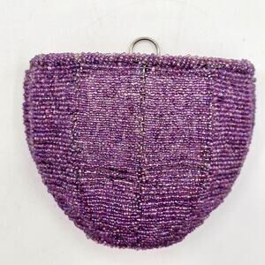 Beaded Wall Sconce Tealight Holder Purple Acrylic Boho Vintage Style Home Decor